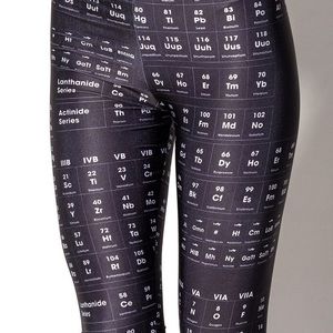 Blackmilk Periodic Table Black Leggings